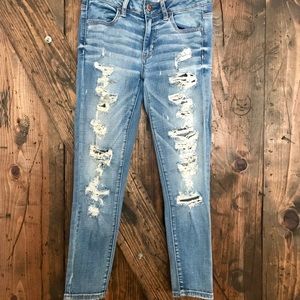 American Eagle Distressed Ankle Jeggings